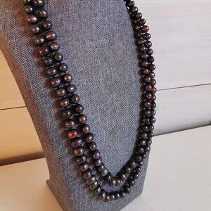 Natural Black Freshwater Pearls Strand - 48 inches